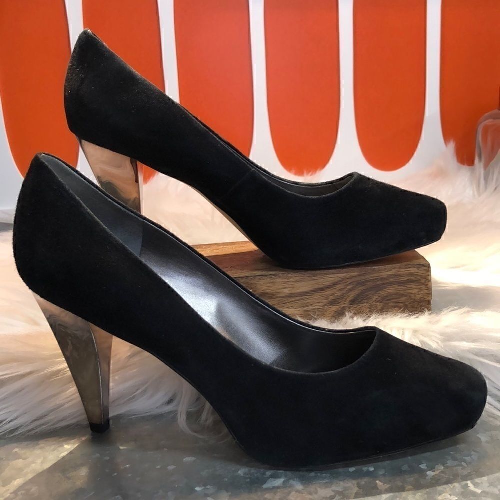 Banana Republic black suede heels